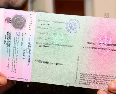 Aufenthaltsgestattung - Giấy phép tạm trú