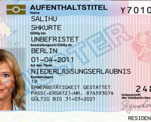 Định cư tại Đức -Niederlassungserlaubnis