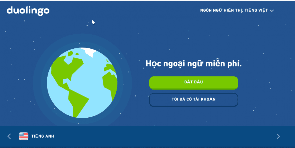 Duolingo-Bước 1