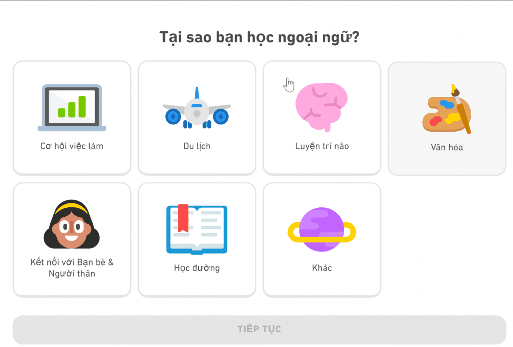 Duolingo-Bước 2