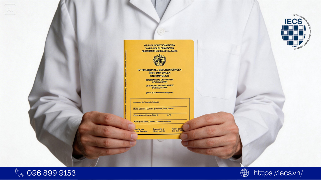 Sổ tiêm chủng quốc tế màu vàng dùng để nhập học tại Đức